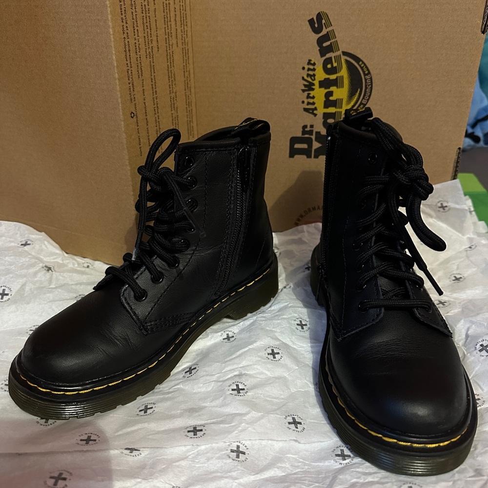 Dr. Martens Classic Black Leather Lace-Up Boots
